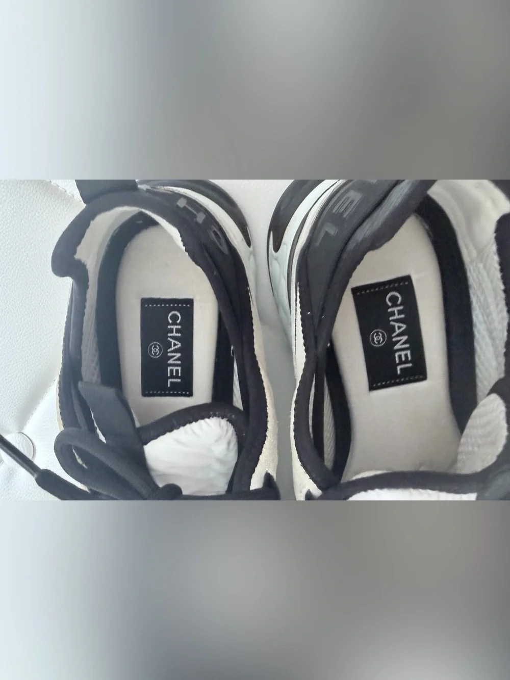 SOLD- Chanel Velvet Calfskin Mixed Fibers CC Sneakers- 41.5